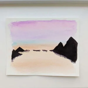 Mountain Silhouette painting