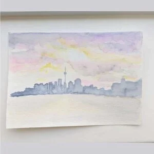 Toronto Sunset v1 painting