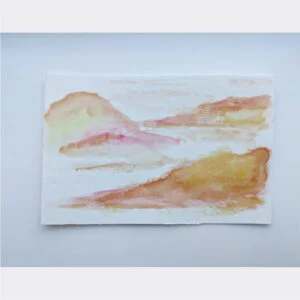 painting of yellow and orange clouds