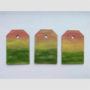 sunset Hills on 3 gift tags