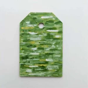 gift tag with Green Spring design