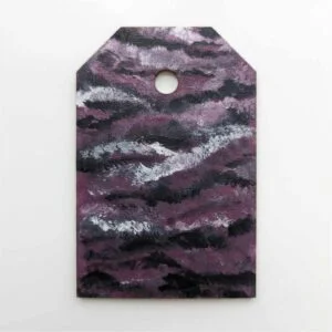 gift tag with Purple Night #2 painted design