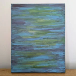 abstract painting placed on table